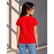 thumbnail image 2 of Poleras Niños Basica 100% Algodon Manga Corta Cuello Redondo Rojo 8 Lisa, 2 of 3