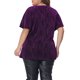 thumbnail image 3 of Agnes Orinda Blusas para Mujer Tallas Grandes Cuello en V Manga Corta Metálica Camiseta Tops de Fiesta 3X Púrpura, 3 of 6