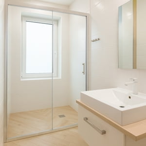 Joytek - Mampara Ajustable De Ducha Lens 140-160 Cm Transparente Cromado