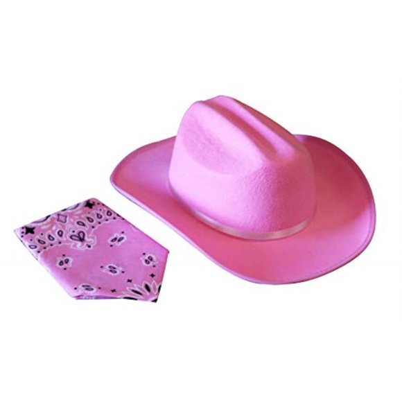 Sombrero Vaquero Aeromax 56 cm Rosa con Pañuelo