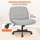 thumbnail image 5 of Silla Orange Factory Criss Cross de oficina sin brazos, tela gris, 5 of 7