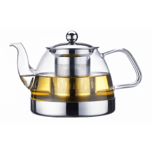 Tetera 800Ml Vidrio Borosilicato Acero Lugano