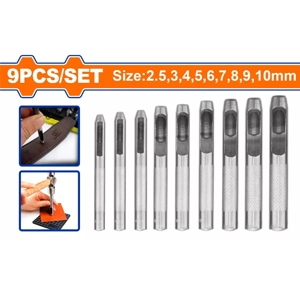 Set De 9 Unidades De Sacabocados 2.5-10 Mm Wadfow Wcc7509