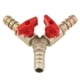 thumbnail image 1 of 6x Latón 3 Vías En Forma De Y Gas Combustible Aceite Manguera Interruptor Cierre Válvula De Bola Ajuste, 1 of 1