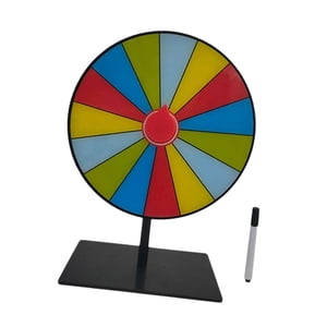 Magideal - Juego De Plato Giratorio De Premio De Mesa, Rueda Giratoria, Con Bolígrafo Borrable, Suministros Para Fiestas, Plato Giratorio De Premio De Rueda De R 15 Cuadrícula