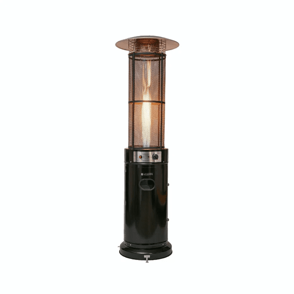 Estufa de Exterior a Gas Mork Negro | Calefactor para Terrazas y Patios - Verken