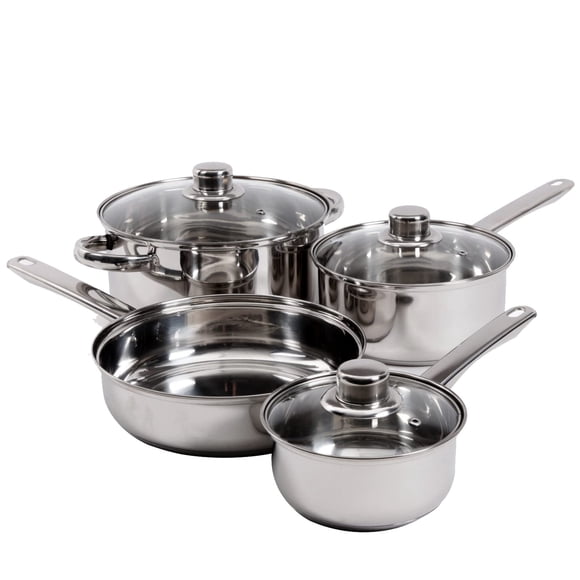 Juego de Cocina Gibson Home Landon de 7 Piezas en Acero Inoxidable