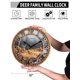 thumbnail image 3 of Reloj de Pared WANGIRO 30 cm Ciervo Rústico con Acabado de Cobre Antiguo, 3 of 6