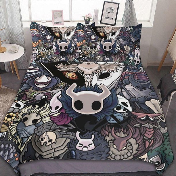 Hollow Knight3-Piece Bedding Set Duvet Cover Set Soft Wa And Comfortable Soft Bed Set with