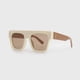 thumbnail image 2 of Lentes De Sol Mujer Marco Rectangulares Festivales Verano beige Talla Única, 2 of 6