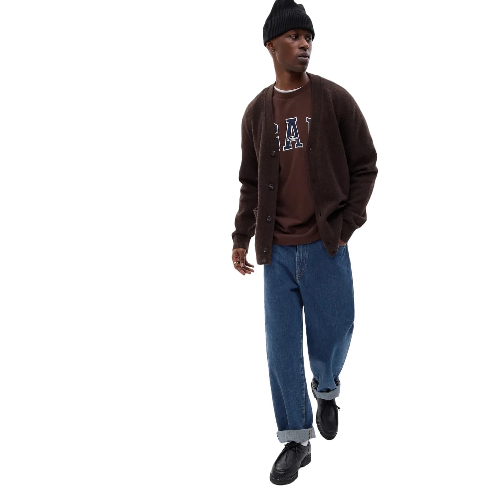 Jeans Gap Baggy Rigid Fit Denim Wash Dark Wash Para Hombre, 28 X 30