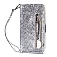 Foxdock - Funda Para Elegante Funda Iphone Se3/Se2 Glitter Con Cremallera-Ideal Para El Uso Diario