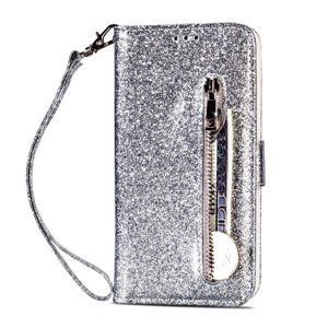 Foxdock - Funda Para Elegante Funda Iphone Se3/Se2 Glitter Con Cremallera-Ideal Para El Uso Diario