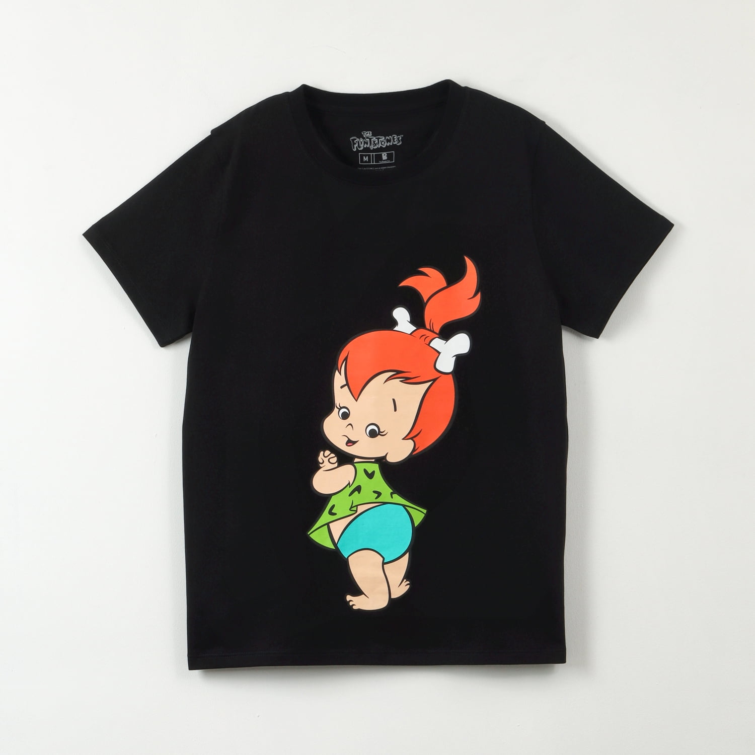 Polera Manga Corta Mujer Pebbles Negro Hanna Barbera