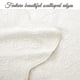 thumbnail image 3 of Juego de colcha Cozy Line Home Fashions, 100% algodón, medallón blanco roto con estampado de matelasse, colcha ligera y reversible, colcha para todas las estaciones (Blantyre, marfil, king, 3 piezas), 3 of 6