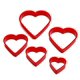 thumbnail image 1 of Cortador de Galletas Chef Craft en Forma de Corazón - Set de 5 Piezas Rojo, 1 of 2