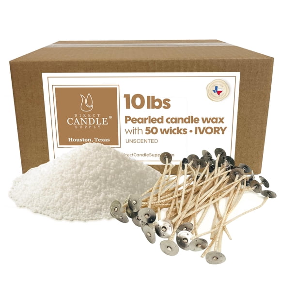 Cera para Velas Direct Candle Supply 10 lb Marfil Sin Aroma
