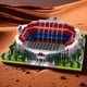 thumbnail image 3 of Set De Bloques De Construcción Estadio De Fútbol Estilo Barcelona, 3 of 8