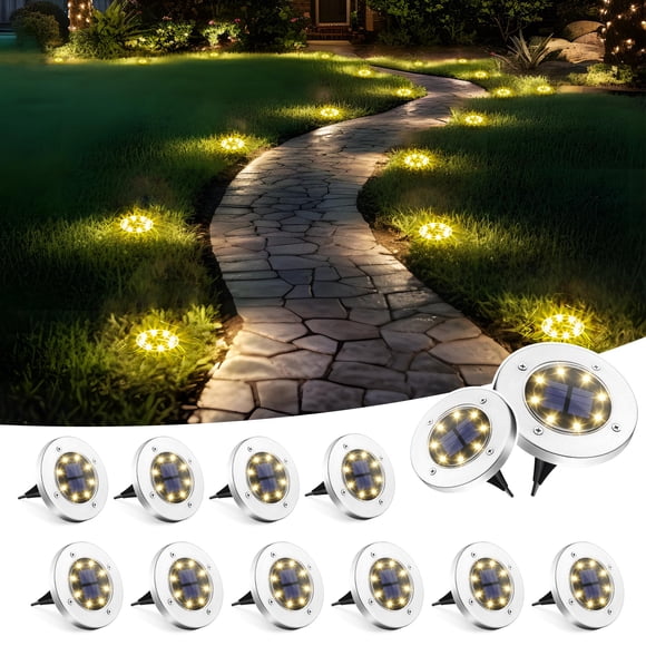 Paquete de 12 luces solares SOLPEX a prueba de agua para exteriores