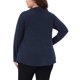 thumbnail image 3 of Agnes Orinda Conjuntos de Halloween para Mujeres Tallas Grandes Sudadera Tops Cuello Alto Manga Larga Bolsillos Blusa Casual con Botones Decorativos 2X Azul Oscuro, 3 of 6