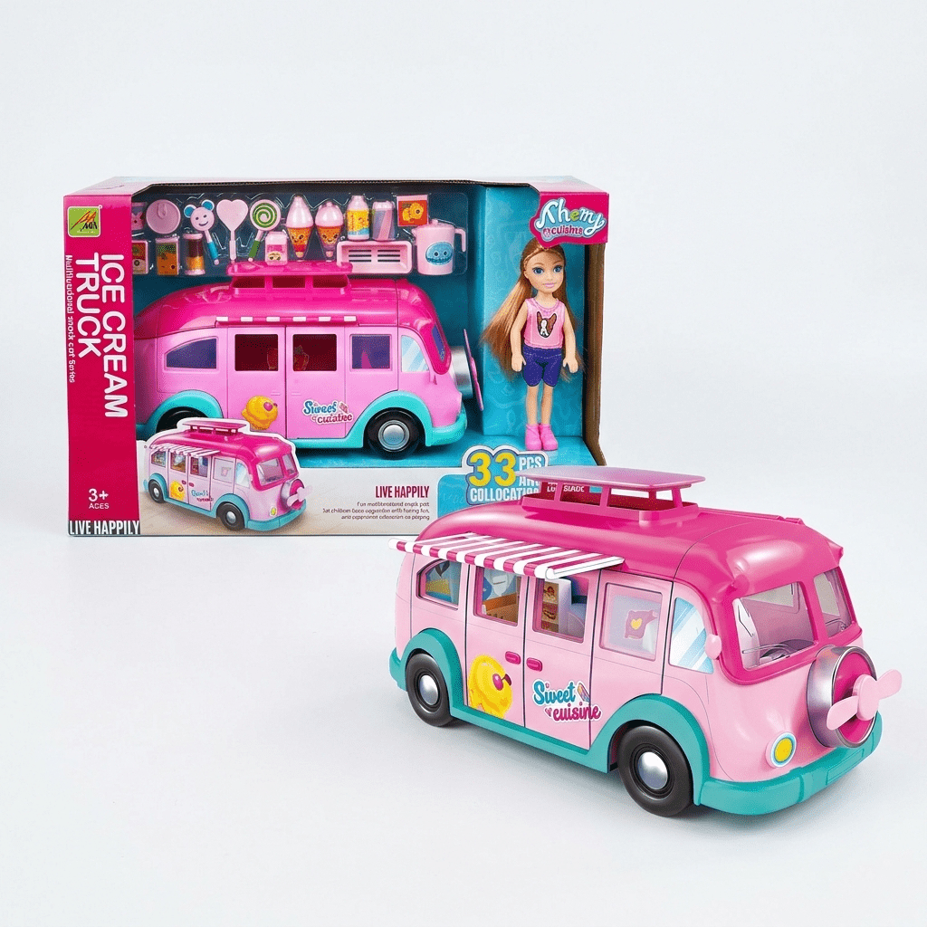 Juguete Set Bus Food Truck Y Muñeca - Toyng