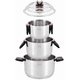 thumbnail image 2 of Batería de Cocina 6 Piezas Acero Inox con Asas Retráctiles y Apta Para Inducción Modelo Spazio Marca Vitta, 2 of 8