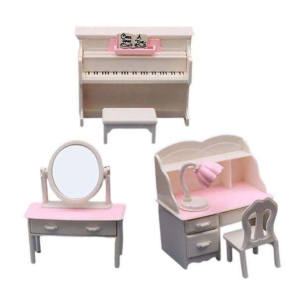 Juego De Muebles Para Casa De Muñecas 1 12 Accesorios Ricos Ensamblaje En Miniatura Para Piano Para Niños
