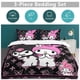 thumbnail image 5 of c3 Kuromi And My Melody Duvet Cover Set 3-Piece Bedding Set Soft Warm And Comfortable Soft Bed Set with 1 Duvet Cover And 2 Pillowcases for Bedroom All Season 86"x70" j3, 5 of 5