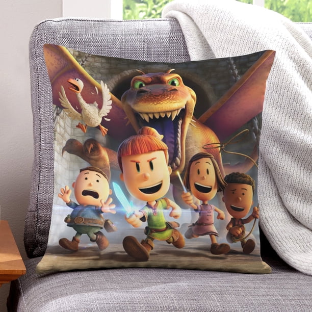 Max y los Caballeros Medianos Fundas de almohada de terciopelo con tema, regalos de funda de almohada, decoración para el hogar, cojín de lanzar, regalo de cumpleaños para fans y parejas.50*50cm.