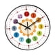 thumbnail image 3 of Reloj De Pared Silencioso Relojes Decorativos De 8 Pulgadas Para Paredes Para Dormitorio Oficina En Casa Borde Negro A, 3 of 3