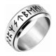 thumbnail image 1 of Anillo Runas Vikingo Titanio Giratoria Hombre Moda 2021, 1 of 3