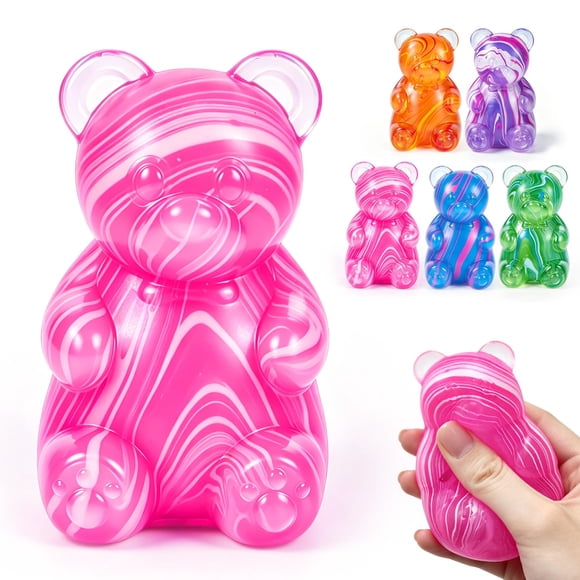 Juguete antiestrés safoezy Oso Squishy Rosa