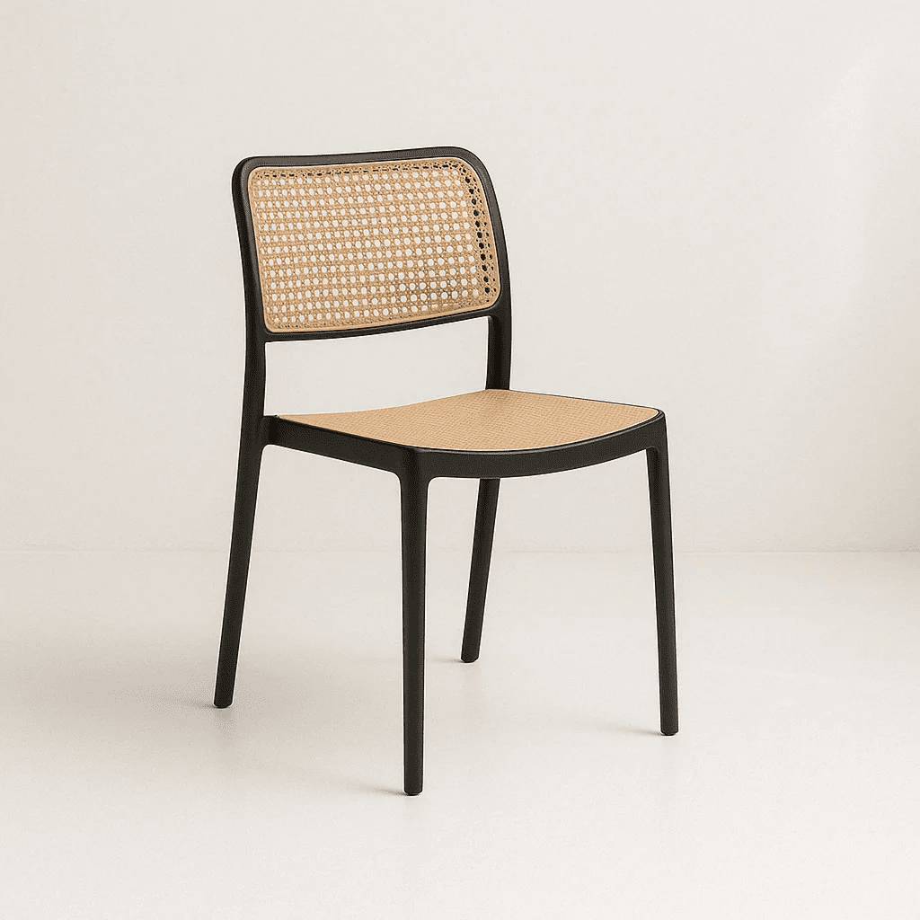 Klik Muebles - Silla De Restaurant O Terraza Comedor Hoffman Enrejada - Negra