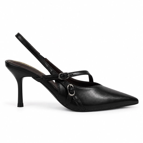 Zapato Mujer Stiletto Tacón Aguja Puntiagudo Ecocuero