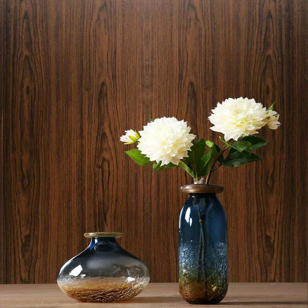1pc Simulated Wood Grain Wallpaper, Self-adhesive Furniture, Wardrobe, Waterproof PVC Sticker Desktop, Old Room Door, Dormitory Renovation, Self-wallpaper Household Post-it Stickers, For Home Living R
