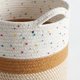 thumbnail image 5 of REGALWOVEN 1 Pcs Cesta de Almacenamiento Tejida, Caja de Almacenamiento para Estante y Armario para Mantas, Ropa, Caja Organizadora con Asas para Sala de Estar Blanco Marrón 13.8*13.8*10.6in, 5 of 6