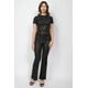 thumbnail image 5 of Saronite Pantalones de Tiro Medio, Entallados y Acampanados con Lentejuelas, con Cintura Elástica Metalizada, Largos, Negros (para Mujer), 5 of 5