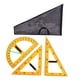 thumbnail image 4 of Juego de regla geométrica de matemáticas con bolsa de almacenamiento, reglas de enseñanza multifunción para aprendizaje de números grandes, triángulo, 3 piezas, 4 of 5