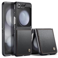 Caseme Tipo Cartera Samsung Galaxy Z Flip7 Fe 5G Con Cierre Magnético, Rfid, Tarjetero, Soporte, Carga Inalámbrica