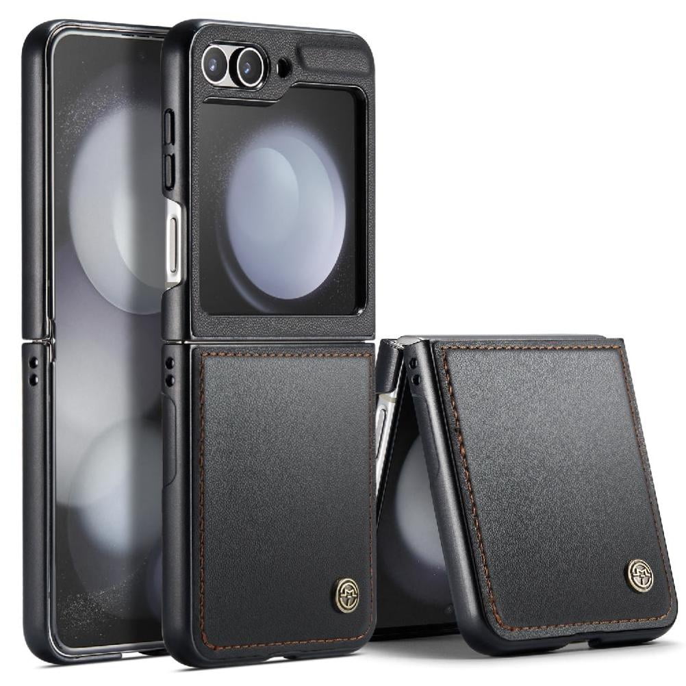 Caseme Tipo Cartera Samsung Galaxy Z Flip7 Fe 5g Con Cierre Magnético, Rfid, Tarjetero, Soporte, Carga Inalámbrica