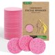 thumbnail image 1 of 100 esponjas faciales comprimidas de celulosa natural, rosadas, 1 of 3