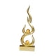 thumbnail image 5 of Estatua Abstracta De Fuego Para Decoración Del Hogar, Artesanía Para Sala De Estar, Balcón, Estantería Dorada, 5 of 5