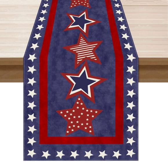 Caminero de mesa XCHI 33x183 cm Estrellas 4 de julio