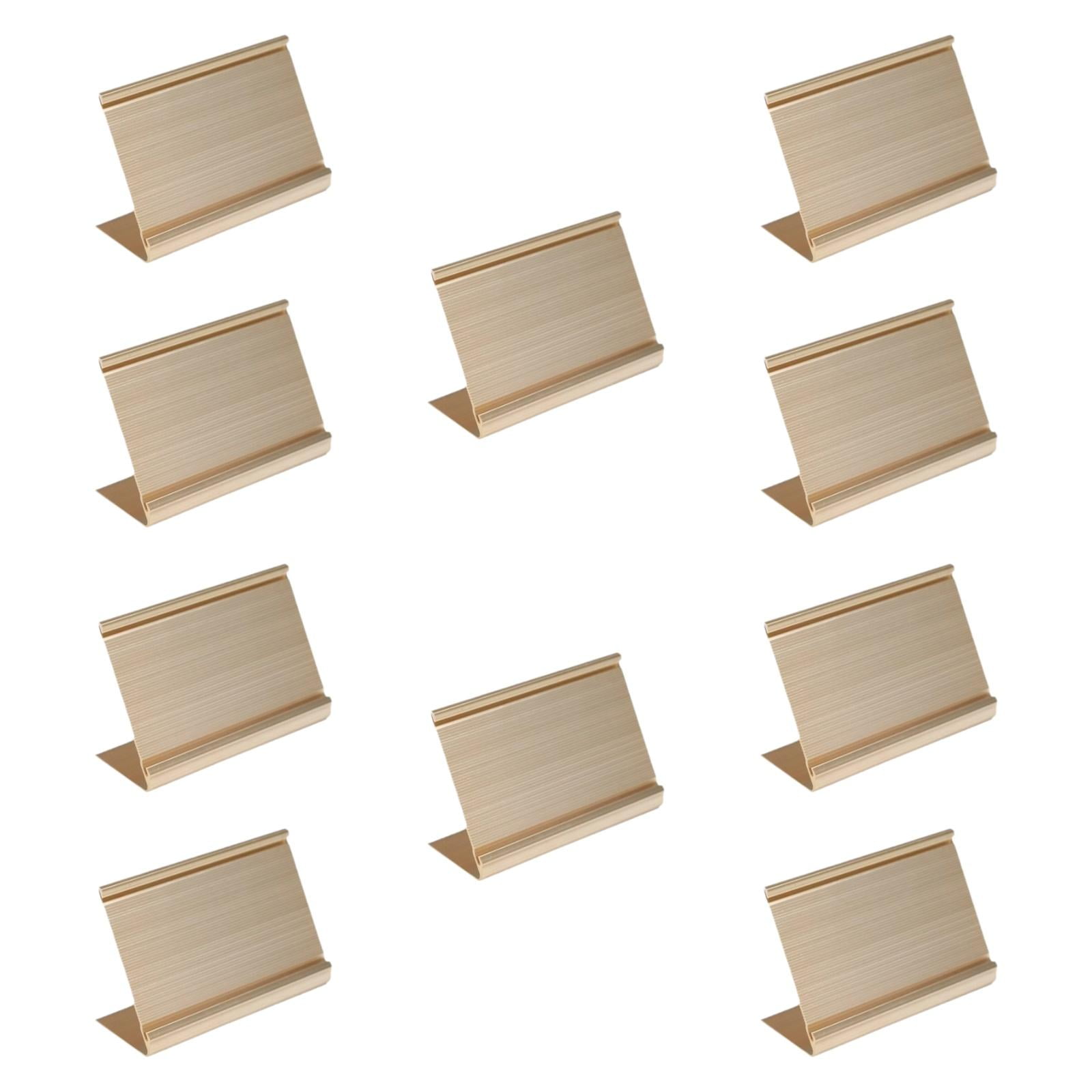 Magideal - Nombre Soporte De Escudo, Titular De Letrero, Metal Robusto, Titular Práctico Y Práctico De Etiquetas, Visualización De Precios Para Oficinas, Hoteles Dorado