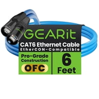 Cable Ethernet Gearit Blindado Cat6 Ethercon De 1,8 M, Color Azul