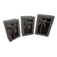 Genérico - Caja Rectangular Triple Ventana Gris X1 Uni