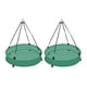 thumbnail image 1 of Paquete de 2 comederos para pájaros, cuencos colgantes, fácil instalación, decoración importante, aro para comedero de pájaros para exteriores, jardín, 1 of 5