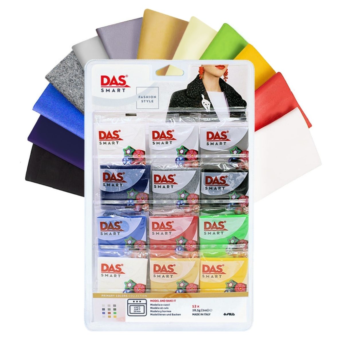 Arcilla Das Smart Set 12 Colores Primarios