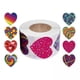 thumbnail image 1 of 3x500 Pegatinas De Corazón Funky Coloridas Para Sobres Del Día De San Valentín, Manualidades De 1,5 Pulgadas, 1 of 1