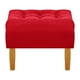 thumbnail image 1 of Pouf Wood 1c Felpa 04 Rojo, 1 of 4